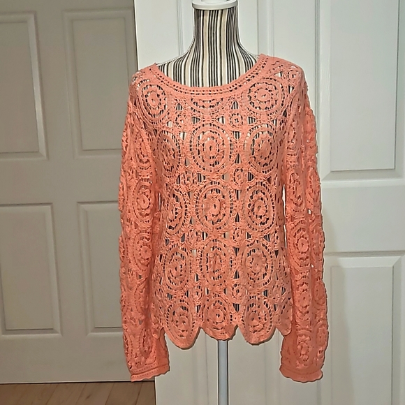 Oliver. o Women Crochet Top Eyalet Blouse SW3522 style Size L Conyon Clay - Picture 1 of 12